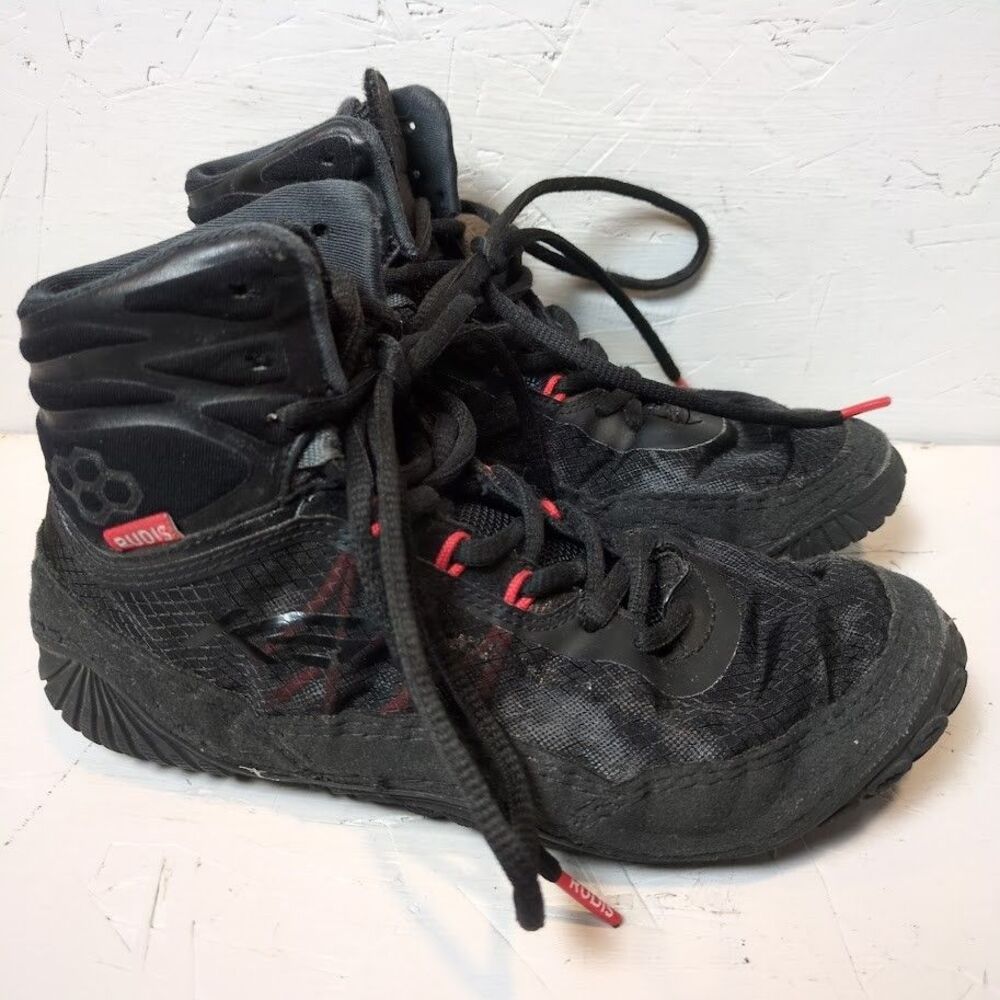 Rudis KS Infinity wrestling shoes Men's 4, Women's 5.5 Black Red